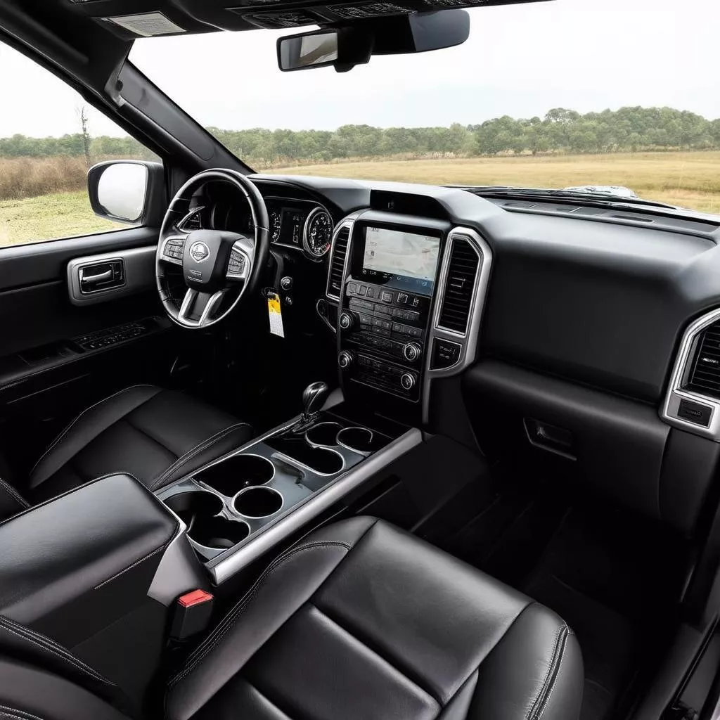 Modern truck interior