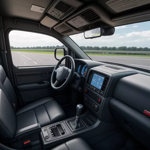 Interior of the Hino Dutro XZU352L 3.5 Ton Canvas Truck