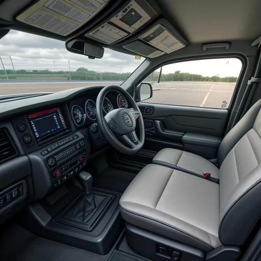 Intérieur du camion Hino FG8JT7A 8.5 tonnes bâche