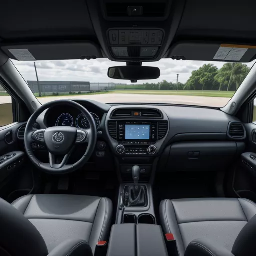 Interior of the Hino FL8JT7A truck