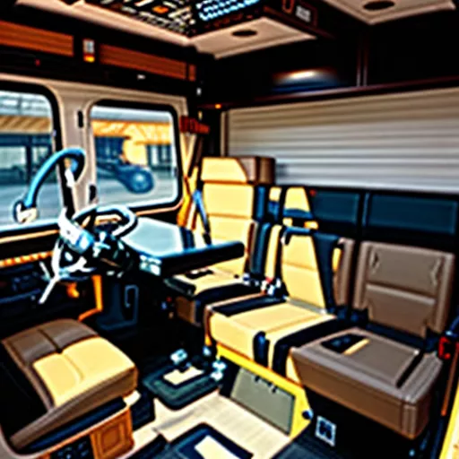 舒适的豪沃三轴卡车内饰