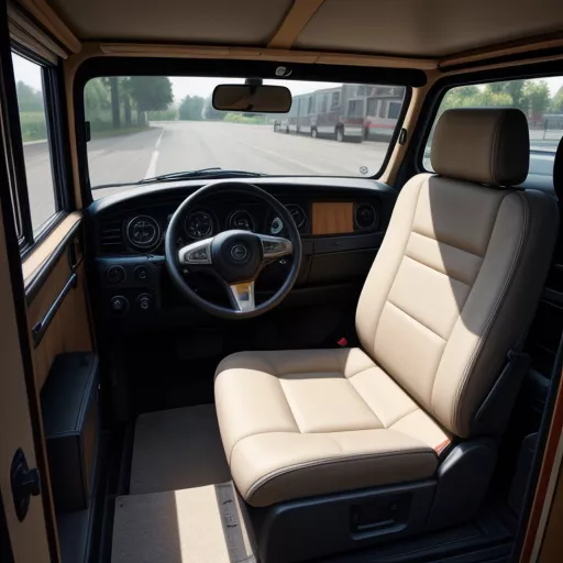 Interior of a Howo truck