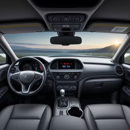 Interior of the Hyundai Mighty HD700 Box Truck