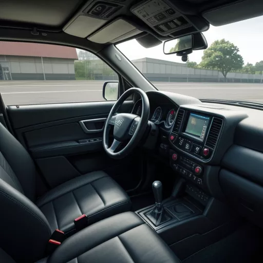 Interior of the Isuzu FVR34UE4 truck