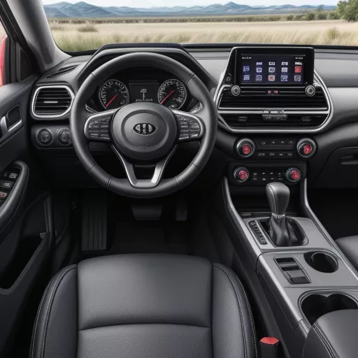 Interior of a Kia 1.9 ton truck