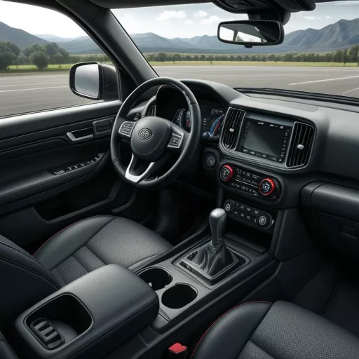 किया K100 ट्रक का इंटीरियर