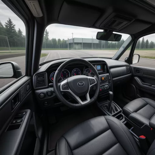 Interior of the Thaco Ollin 700B truck
