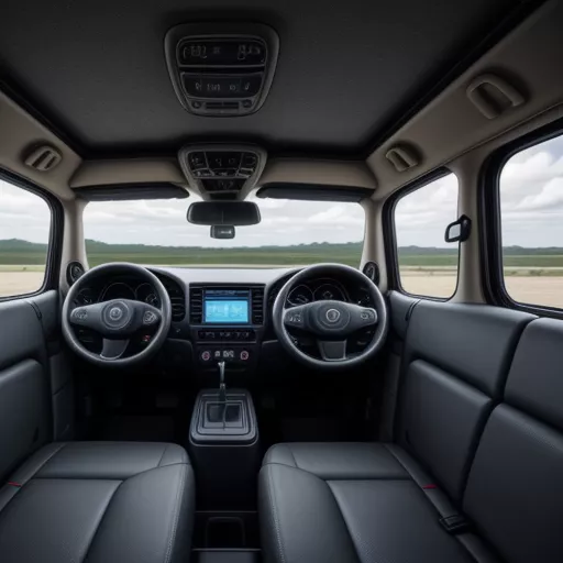 Nội thất xe tải Veam VT150 1.5 tấn thùng kín