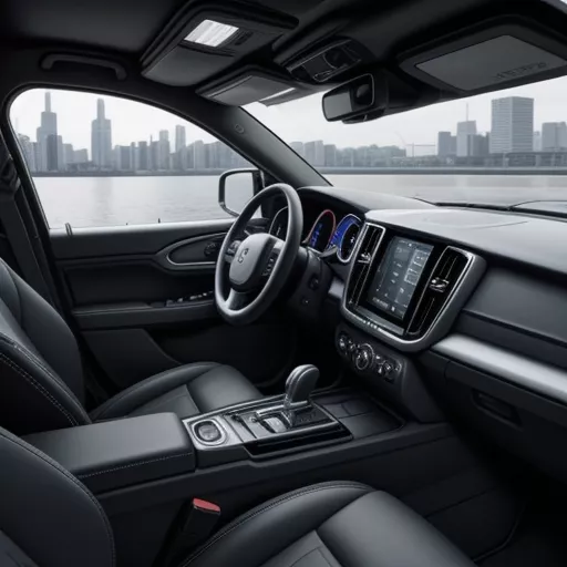 Modernes Interieur eines Volvo LKWs
