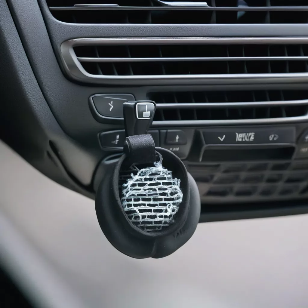 Carall car air freshener displayed in a car