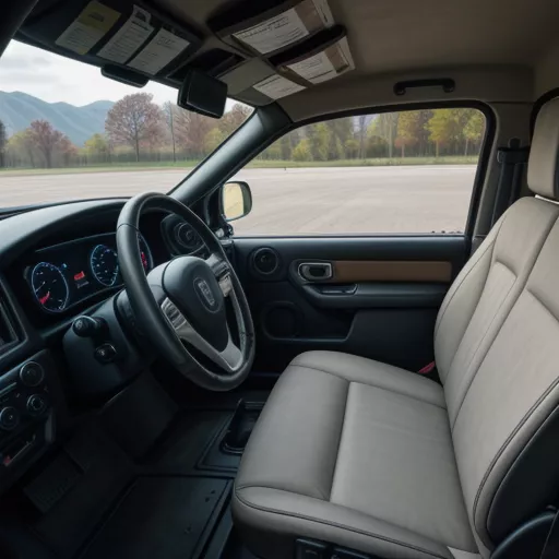 豪沃375牵引车的现代内饰