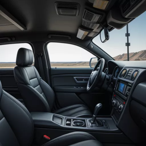 革張り運転席を備えたシャックマンH3000 4脚箱型ダンプトラックの内装