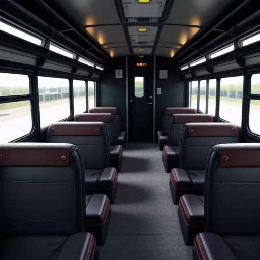 Luxurious interior of a 20-seater minibus