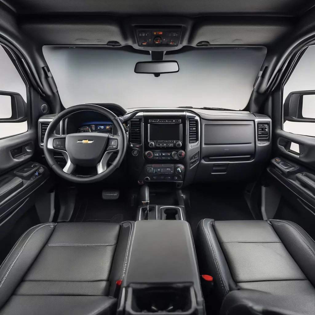 Interior of a 4x2 pickup truck
