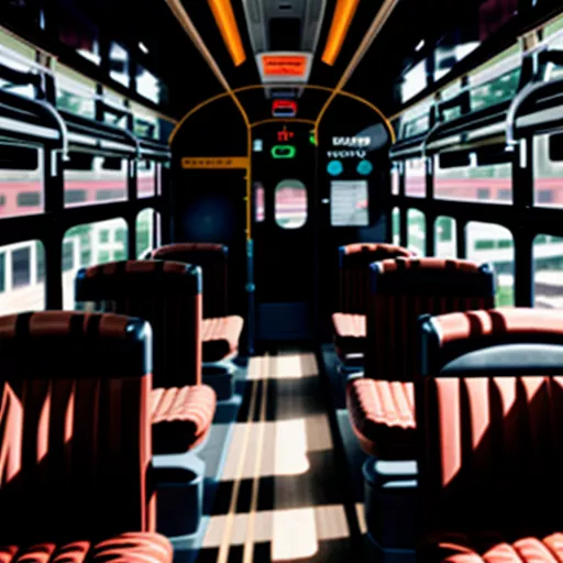 Luxury passenger bus interior