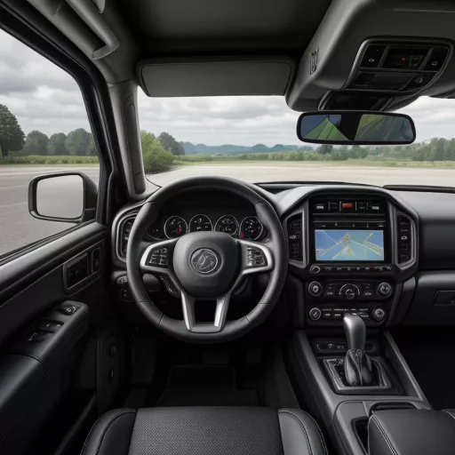 Interni del camion Faw furgonato 7T35 lungo 9M7