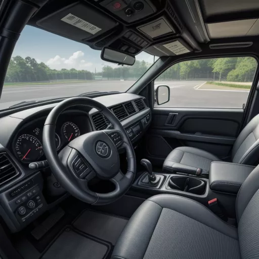 Interni del camion Hino XZU710L