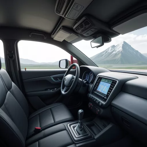 Interior of a Chenglong Hai Au truck