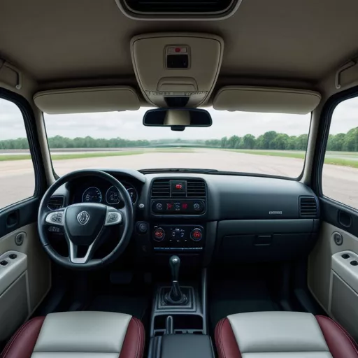 Nội thất xe tải Faw 8 tấn thùng mui bạt SX21