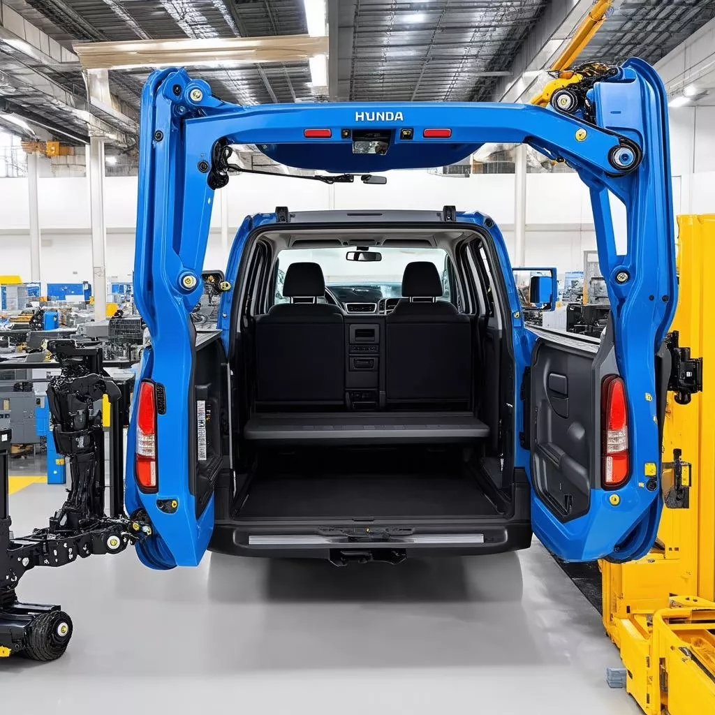 Nội thất xe tải Hyundai được lắp ráp tại nhà máy hiện đại