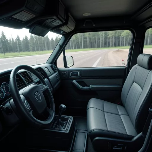 Isuzu QMR77HE4A Truck Interior