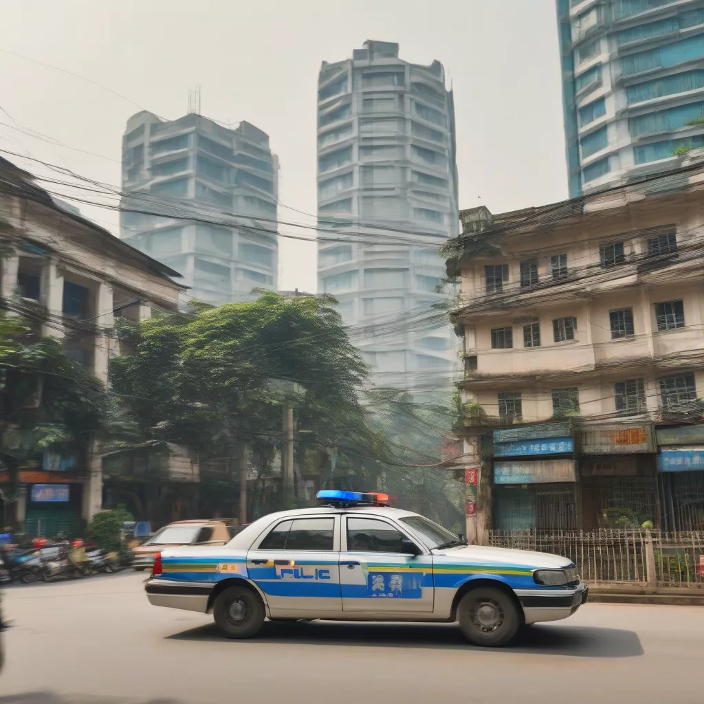 Auto della polizia in pattuglia