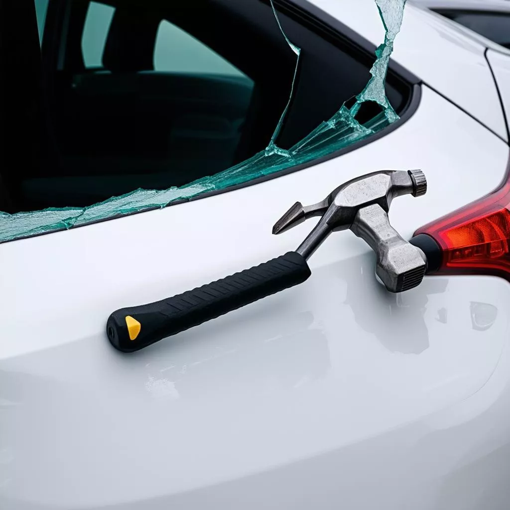 Car window breaking tool