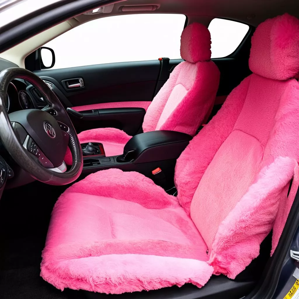 Phụ kiện xe hơi màu hồng