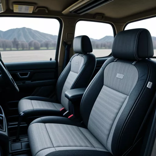 Various truck interior accessories including sunshades and floor mats