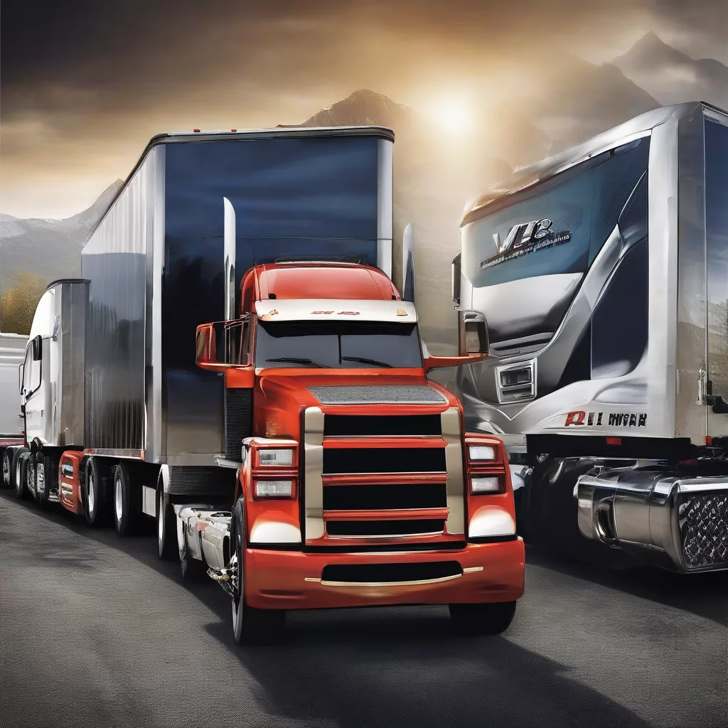 Eye-catching truck advertising poster