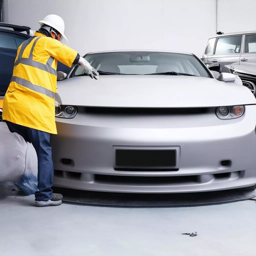 Professional truck painting process