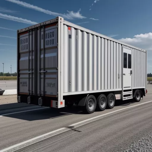 Reboque CIMC 32T transportando mercadorias