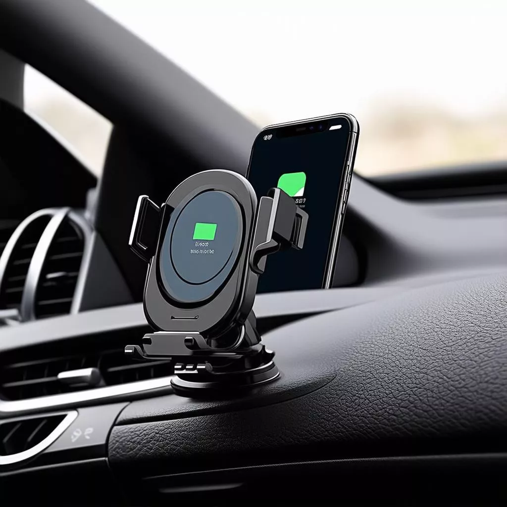 Sạc không dây ô tô kiểu kẹp