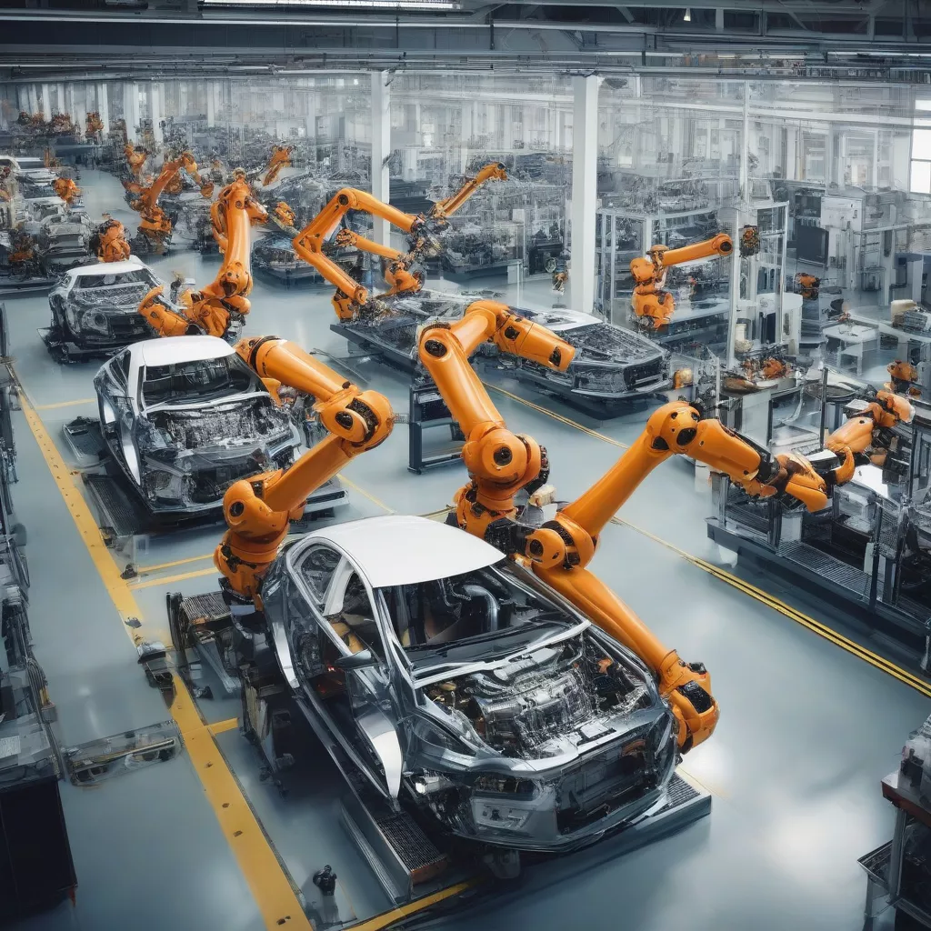 Modern car production line