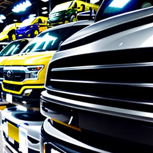 Modern truck showroom