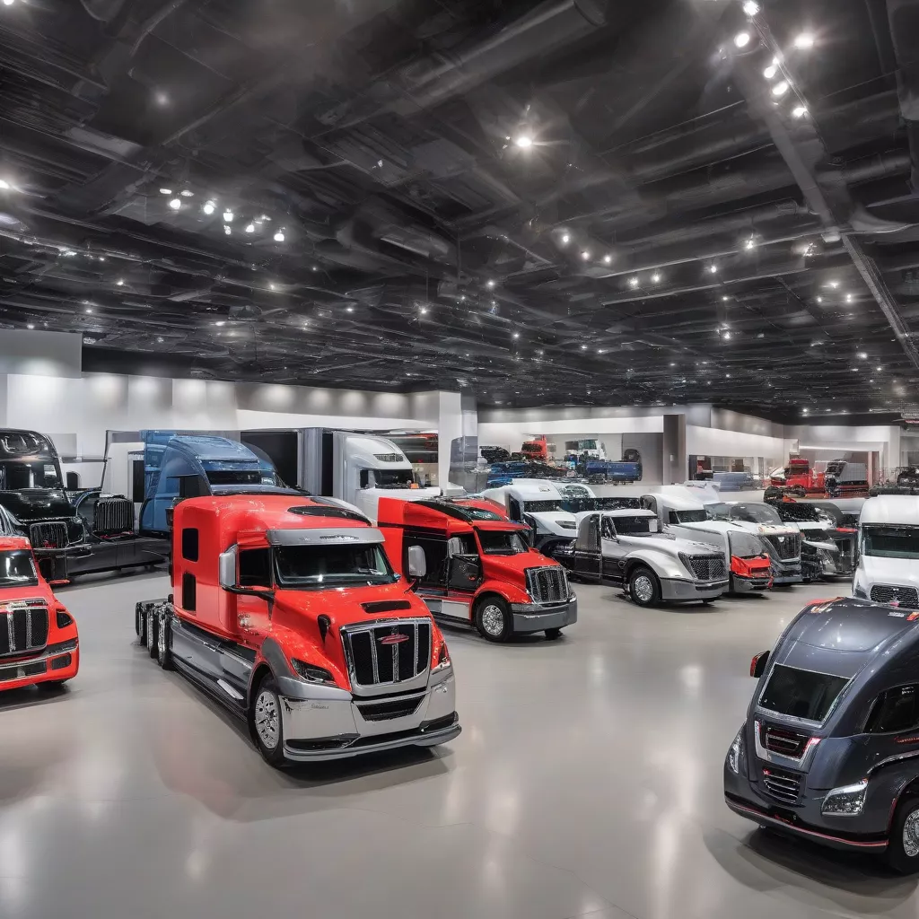 Showroom di esposizione di camion