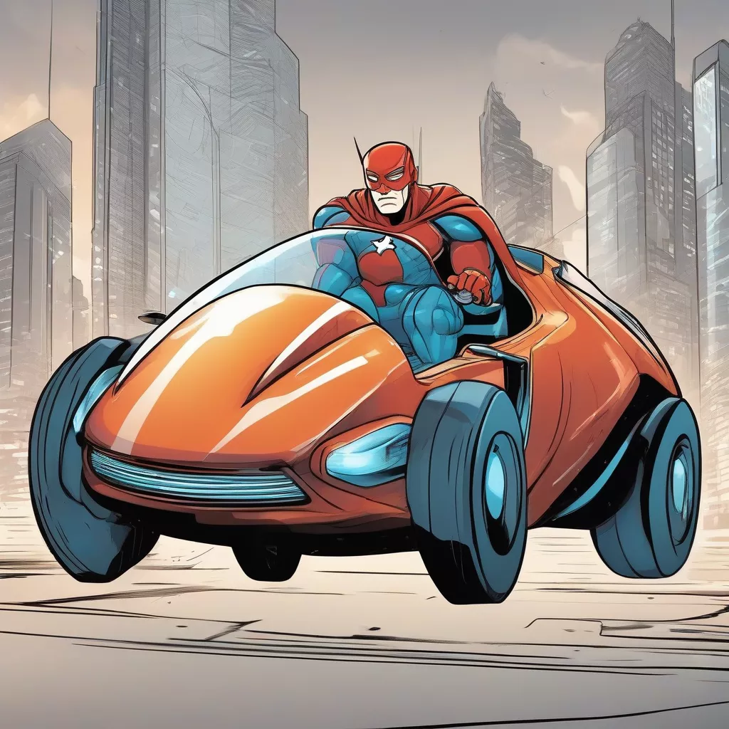 Siêu nhân hoạt hình lái xe ô tô: Niềm mơ ước của mọi đứa trẻ