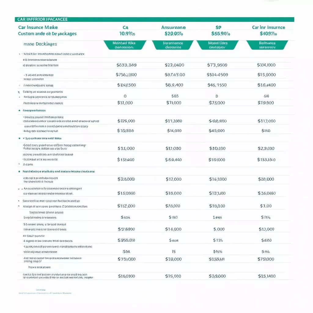 So sánh các gói bảo hiểm ô tô