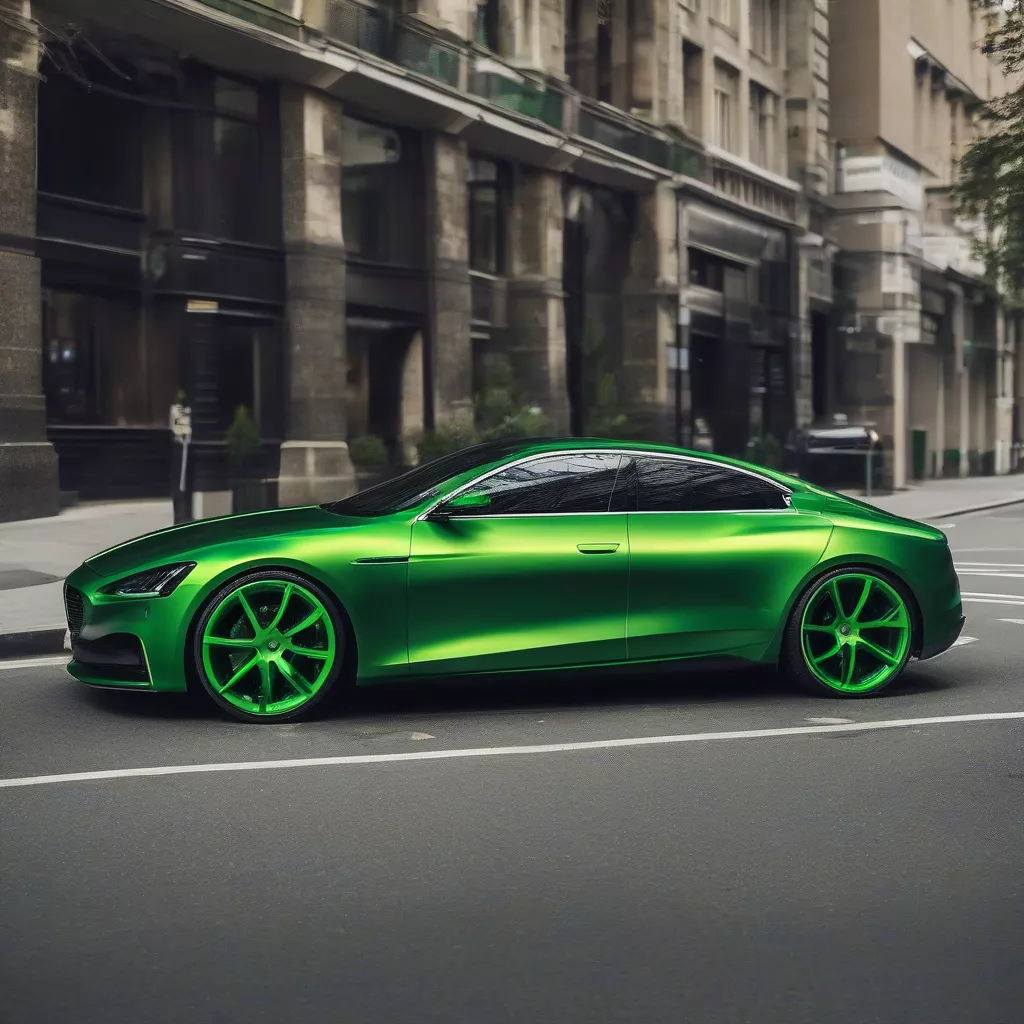 Sơn mâm ô tô màu xanh lá cây