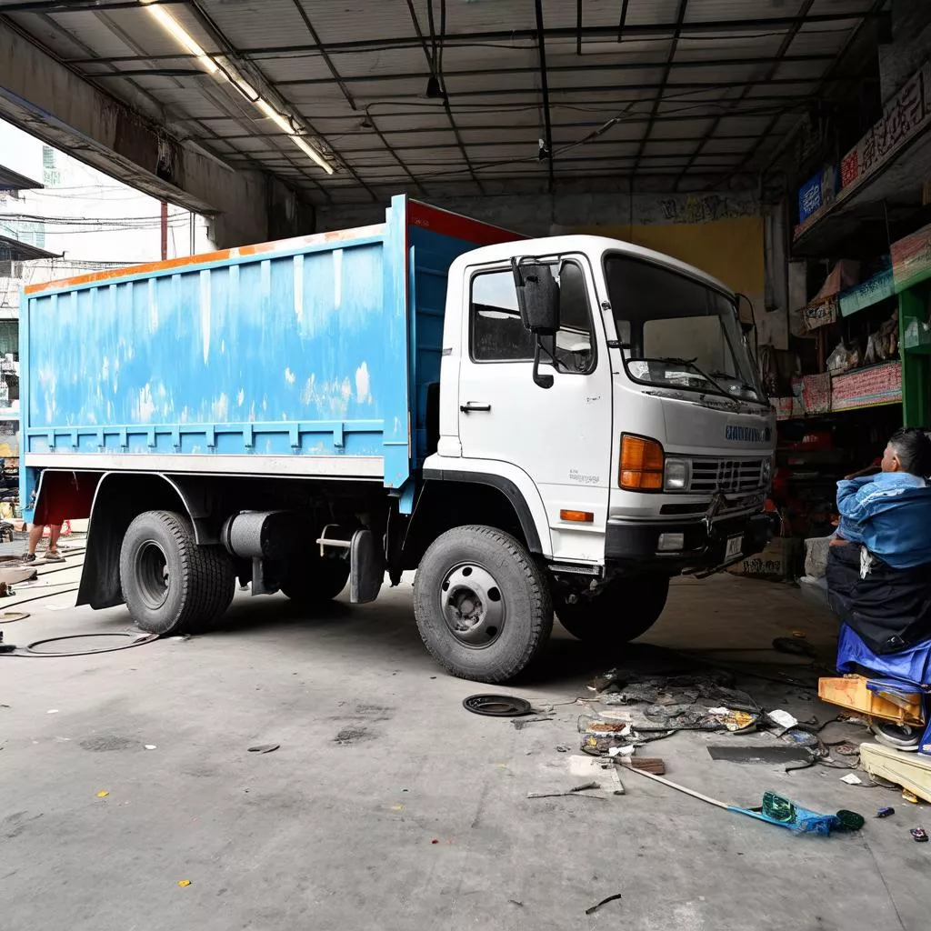 河内卡车喷漆：焕然一新，一路平安