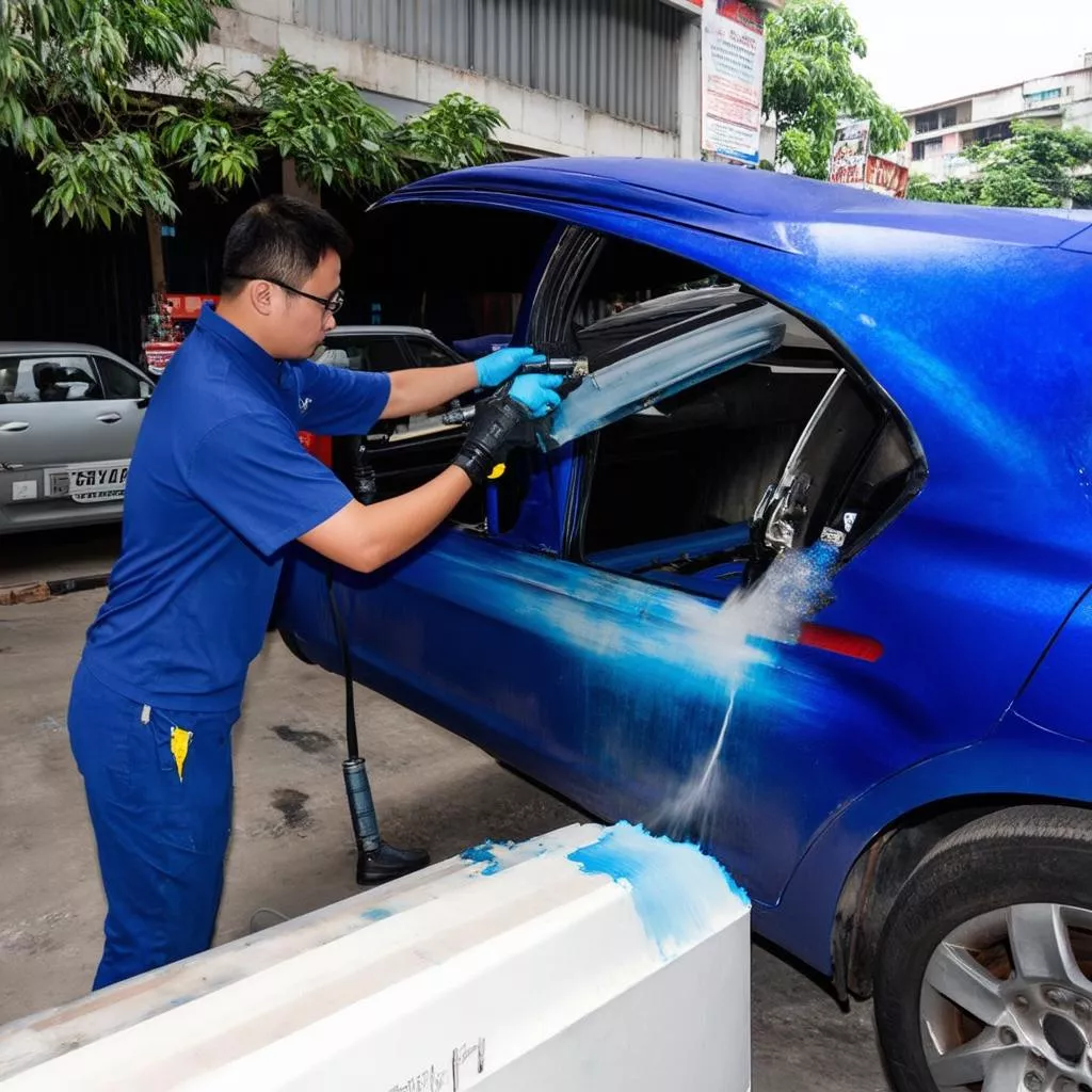 Sơn xe ô tô tại Hà Nội