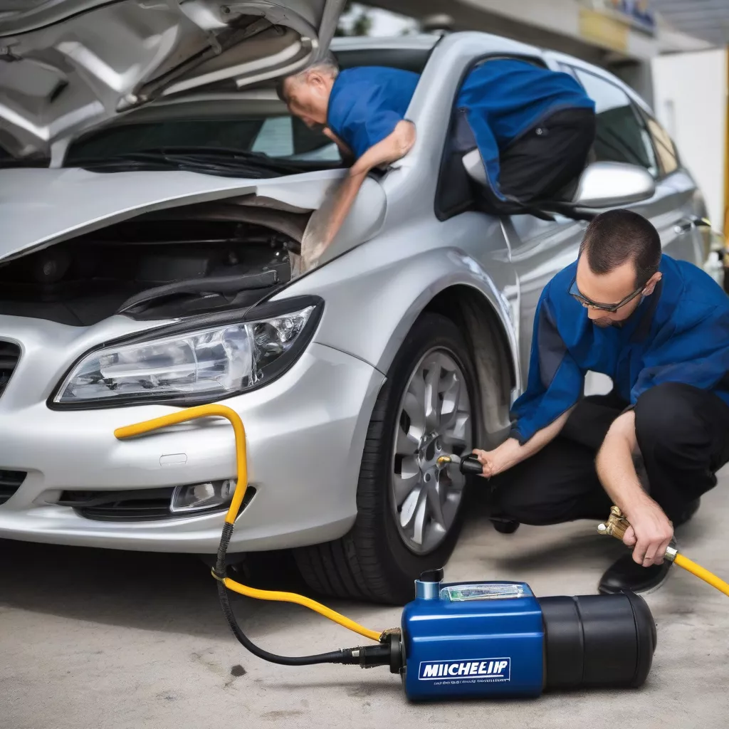 Using a Michelin tire inflator