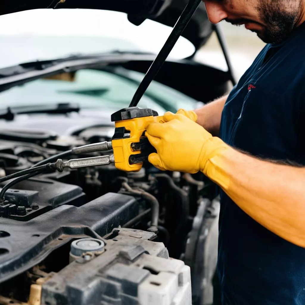 Sử dụng dụng cụ sửa chữa ô tô