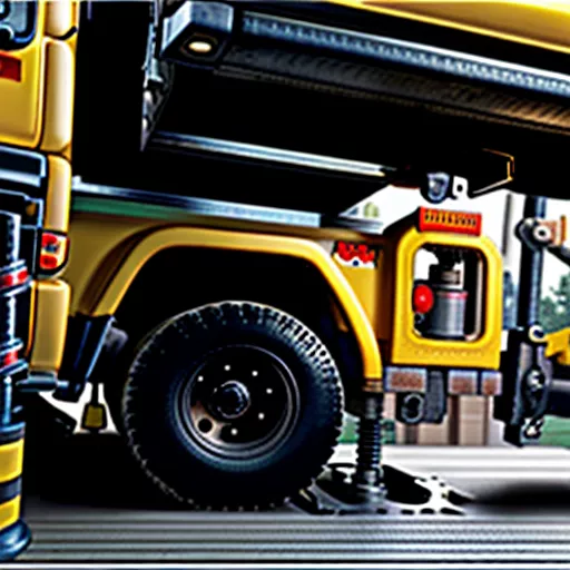 Using a hydraulic jack to lift a truck