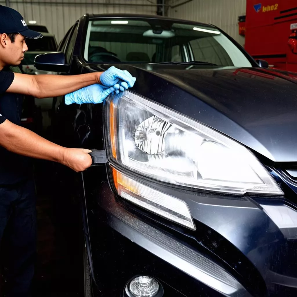Scheinwerferreinigung in Hanoi: Für strahlende "Augen" Ihres Autos