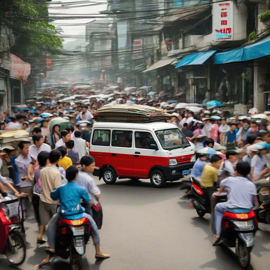 Suzuki Carry Van đông người