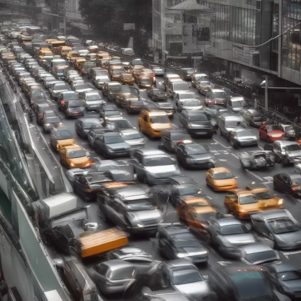 Tắc nghẽn giao thông giờ cao điểm