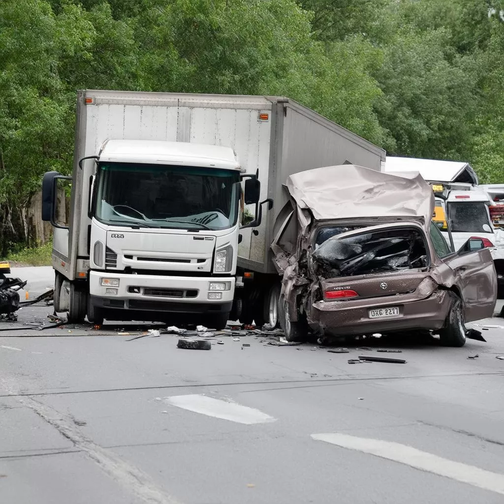 Traffic accident scene