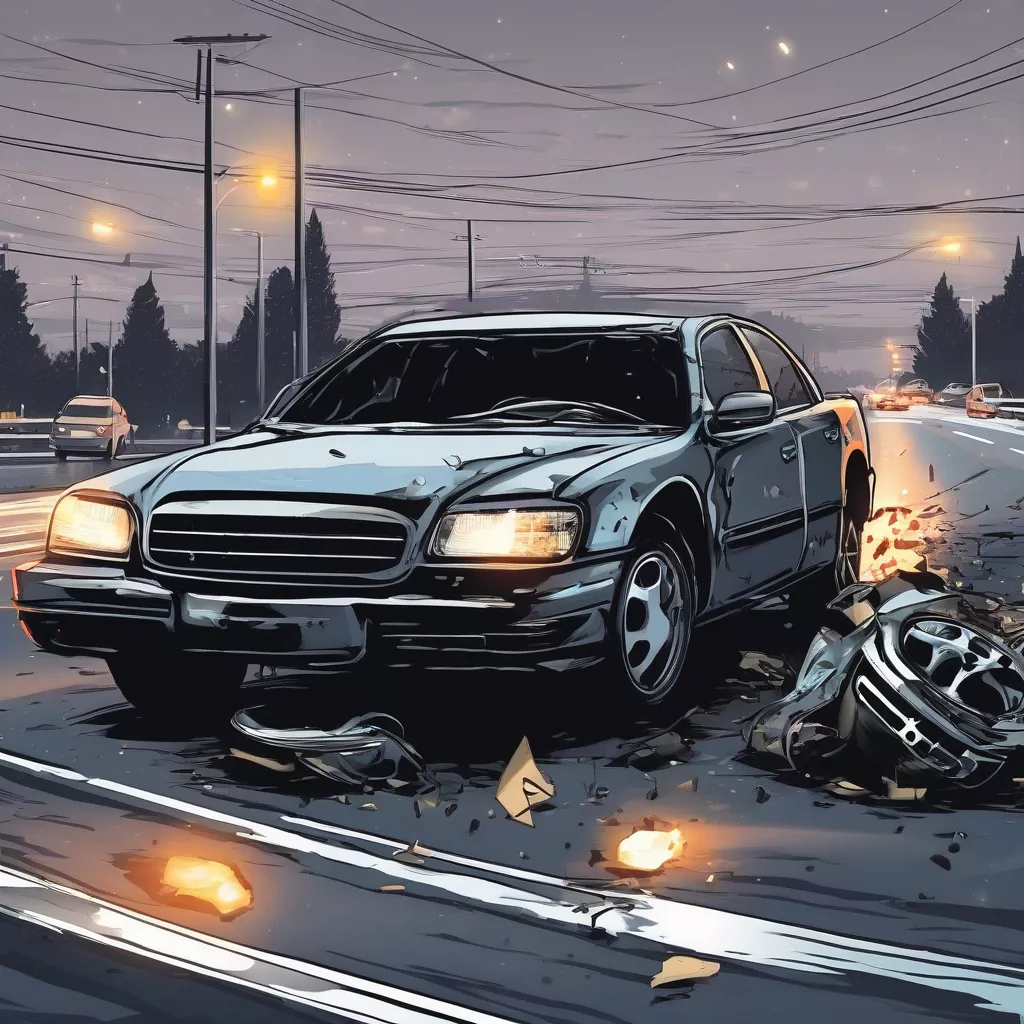 Traffic accident caused by failure to use turn signal