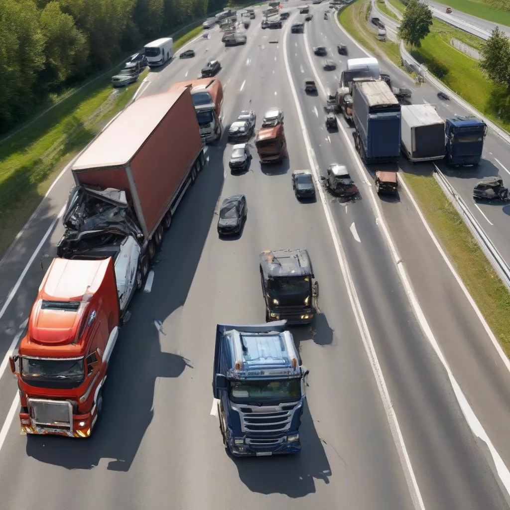 Incidente stradale tra due autocarri